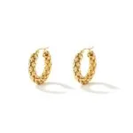 Trendy Geometric Gold Earrings | Minimalist & Edgy Stainless Steel Jewelry - Image 7