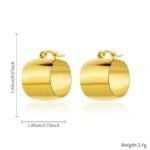 Trendy Geometric Gold Earrings | Minimalist & Edgy Stainless Steel Jewelry - Image 10