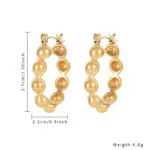 Personality Gold Geometric Earrings | Hypoallergenic Stainless Steel for Daily Wear - Image 2