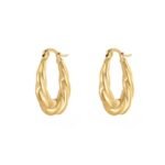 Versatile Gold Hoop Earrings Set | Textured Minimalist Jewelry - Image 3