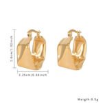 Personality Gold Geometric Earrings | Hypoallergenic Stainless Steel for Daily Wear - Image 5