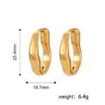 Personality Gold Geometric Earrings | Hypoallergenic Stainless Steel for Daily Wear - Image 10