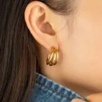 Chic Gold Geometric Stud Earrings | Premium Stainless Steel - Image 6