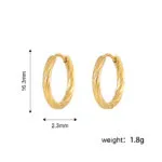 Chic Gold Geometric Stud Earrings | Premium Stainless Steel - Image 5