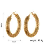 Chic Gold Geometric Stud Earrings | Premium Stainless Steel - Image 4