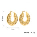 Chic Gold Geometric Stud Earrings | Premium Stainless Steel