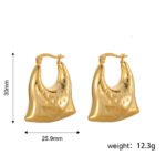 Personality Gold Geometric Earrings | Hypoallergenic Stainless Steel for Daily Wear
