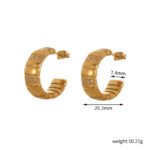 Personality Gold Geometric Earrings | Hypoallergenic Stainless Steel for Daily Wear - Image 2