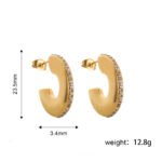 Personality Gold Geometric Earrings | Hypoallergenic Stainless Steel for Daily Wear - Image 3