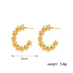 Personality Gold Geometric Earrings | Hypoallergenic Stainless Steel for Daily Wear - Image 4