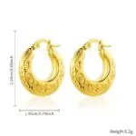 Geometric Gold Stainless Steel Earrings | Bold Statement Jewelry for Women - Image 3