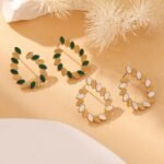 Minimalist Leaf Stainless Steel Earrings for Women | Delicate Stainless Steel Jewelry