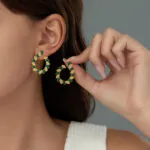 Minimalist Leaf Stainless Steel Earrings for Women | Delicate Stainless Steel Jewelry - Image 2