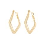 Geometric Mesh Inlay Hoop Earrings for Women | Luxury Stainless Steel Jewelry - Image 3