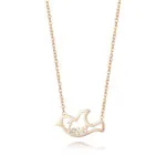 Minimalist Hollow Gourd Diamond Pendant Necklace | 18K Rose Gold-Plated Stainless Steel - Image 11