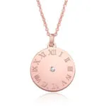 Minimalist Hollow Gourd Diamond Pendant Necklace | 18K Rose Gold-Plated Stainless Steel - Image 14