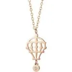 Minimalist Hollow Gourd Diamond Pendant Necklace | 18K Rose Gold-Plated Stainless Steel - Image 17