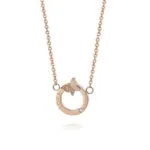 Minimalist Hollow Gourd Diamond Pendant Necklace | 18K Rose Gold-Plated Stainless Steel - Image 18