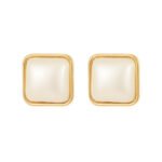 French Style Faux Pearl Stud Earrings for Women | Elegant Copper Jewelry - Image 14