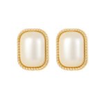 French Style Faux Pearl Stud Earrings for Women | Elegant Copper Jewelry - Image 15