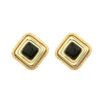 Vintage Natural Stone Stud Earrings for Women | Luxury Copper Jewelry - Image 5