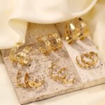 Minimalist Flat Wide Hoop Earrings for Women | Premium Stainless Steel Jewelry