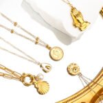 18K Gold-Plated Stainless Steel Pendant Necklace Set | Minimalist Luxury Jewelry