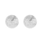 Textured Metal Ball Stud Earrings for Women | Niche Stainless Steel Jewelry - Image 7