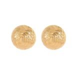 Textured Metal Ball Stud Earrings for Women | Niche Stainless Steel Jewelry - Image 6