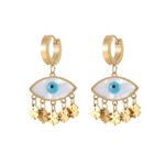 Evil Eye Tassel Drop Earrings for Women | Premium Stainless Steel Jewelry - Image 7