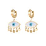 Evil Eye Tassel Drop Earrings for Women | Premium Stainless Steel Jewelry - Image 6