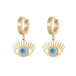 Evil Eye Tassel Drop Earrings for Women | Premium Stainless Steel Jewelry - Image 3