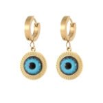 Evil Eye Tassel Drop Earrings for Women | Premium Stainless Steel Jewelry - Image 2