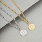 Vintage Compass Pendant Cuban Link Necklace | Titanium Steel Unisex Jewelry