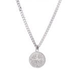 Vintage Compass Pendant Cuban Link Necklace | Titanium Steel Unisex Jewelry - Image 3