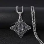 Vintage Celtic Knot Slavic Pendant Necklace | Stainless Steel Ethnic Tribal Jewelry - Image 2
