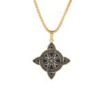 Vintage Celtic Knot Slavic Pendant Necklace | Stainless Steel Ethnic Tribal Jewelry