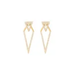 Layered Triangle Crystal Drop Earrings | Bold Statement Jewelry - Image 7