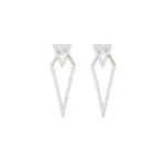 Layered Triangle Crystal Drop Earrings | Bold Statement Jewelry - Image 6