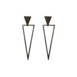 Layered Triangle Crystal Drop Earrings | Bold Statement Jewelry - Image 4