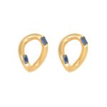 Trendy Geometric Oval Hoop Earrings | Gold-Tone Stainless Steel Design