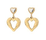 Wholesale French Hollow Heart Earrings | Light Luxury Geometric Jewelry Set - Image 2