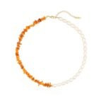 Freshwater Pearl & Natural Stone Choker Collection | 18K Gold-Plated Stainless Steel Jewelry - Image 4