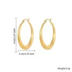 Chunky Gold & Silver Hoop Earrings | Minimalist Stainless Steel Jewelry - Image 5