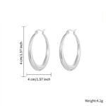 Chunky Gold & Silver Hoop Earrings | Minimalist Stainless Steel Jewelry - Image 6
