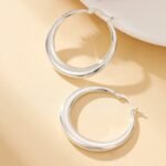 Chunky Gold & Silver Hoop Earrings | Minimalist Stainless Steel Jewelry - Image 3