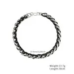 Two-Tone Braided Titanium Steel Bracelet | Tarnish-Resistant Men's Vintage Jewelry - Image 2