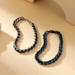 Two-Tone Braided Titanium Steel Bracelet | Tarnish-Resistant Men's Vintage Jewelry