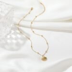 18K Gold-Plated Seashell Pendant Layered Necklace | Tarnish-Resistant Titanium Steel Jewelry