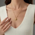 18K Gold-Plated Seashell Pendant Layered Necklace | Tarnish-Resistant Titanium Steel Jewelry - Image 3